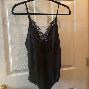 Black lace bodysuit